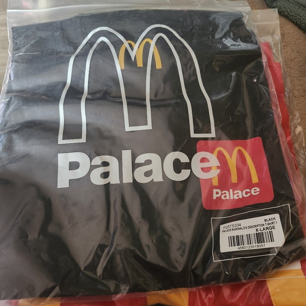 Palace Black T-Shirt with McDonald's Logo